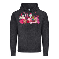 Vintage Black pink santa coffee Vintage Hoodie - MaliasSmallBusiness