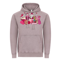 Vintage Zinc pink santa coffee Vintage Hoodie - MaliasSmallBusiness
