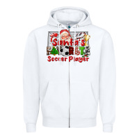 Santas Favorite Soccer Player Zipper Hoodie | Teevron