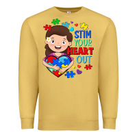 Antique Gold Stim your heart out Premium Sweatshirt - FaDigitalArtStudio