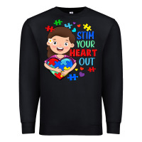 Black Stim your heart out Premium Sweatshirt - FaDigitalArtStudio
