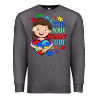 Charcoal Heather Stim your heart out Premium Sweatshirt - FaDigitalArtStudio