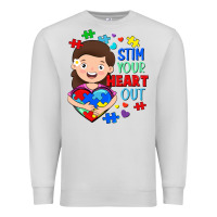 Dove Grey Stim your heart out Premium Sweatshirt - FaDigitalArtStudio