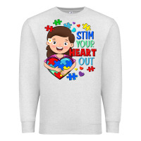 Oatmeal Heather Stim your heart out Premium Sweatshirt - FaDigitalArtStudio