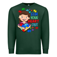 Sports Green Stim your heart out Premium Sweatshirt - FaDigitalArtStudio