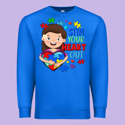 Stim Your Heart Out Premium Sweatshirt Designed By Fadigitalartstudio