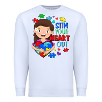 White Stim your heart out Premium Sweatshirt - FaDigitalArtStudio