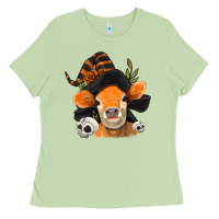 Matcha halloween witch cow Ladies Tee - Jasminsmagicworld