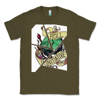 Army Green ROLL INITIATIVE Classic Tee - Bettercallsaul