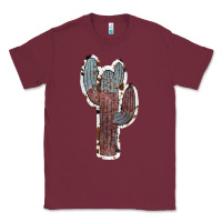 Burgundy Cowhide Old Cactus Classic Tee - RanaPortraitStore