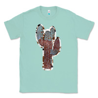 Seafoam Cowhide Old Cactus Classic Tee - RanaPortraitStore