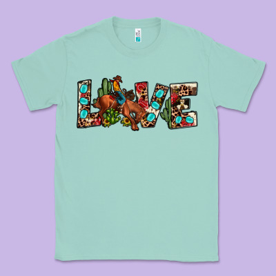 Love Rodeo Classic Tee Designed By Jahusdesignshop