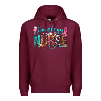 Burgundy oncology nurse Premium Hoodie - OliviaCreatesArt