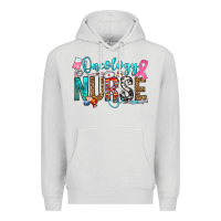 Dove Grey oncology nurse Premium Hoodie - OliviaCreatesArt