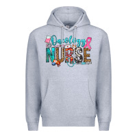 Heather Grey oncology nurse Premium Hoodie - OliviaCreatesArt