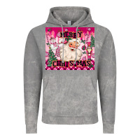 Cloud Rock merry pink christmas santa Vintage Hoodie - MaliasSmallBusiness