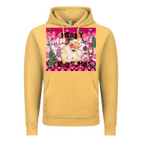 Merry Pink Christmas Santa Vintage Hoodie | Teevron