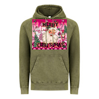 Vintage Olive merry pink christmas santa Vintage Hoodie - MaliasSmallBusiness