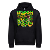 Black Happy St Patricks Rex Day Urban Hoodie - CowhideDigitalArt