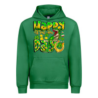 Emerald Happy St Patricks Rex Day Urban Hoodie - CowhideDigitalArt