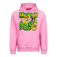 Fuchsia Pink Happy St Patricks Rex Day Urban Hoodie - CowhideDigitalArt