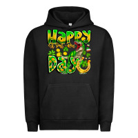 Pigment Black Happy St Patricks Rex Day Urban Hoodie - CowhideDigitalArt