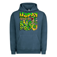 Pigment Midnight Navy Happy St Patricks Rex Day Urban Hoodie - CowhideDigitalArt