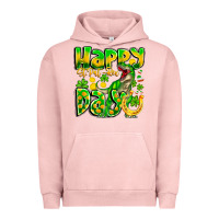 Pigment Salmon Happy St Patricks Rex Day Urban Hoodie - CowhideDigitalArt