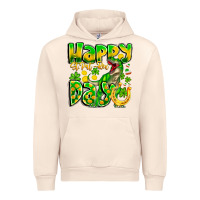 Sandshell Happy St Patricks Rex Day Urban Hoodie - CowhideDigitalArt