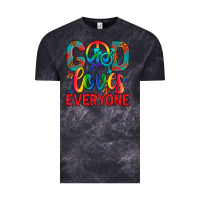 Cloud Black LGBTQ+ God Loves Everyone Vintage Tee - BundleAndBundleShop