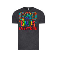 Vintage Black LGBTQ+ God Loves Everyone Vintage Tee - BundleAndBundleShop