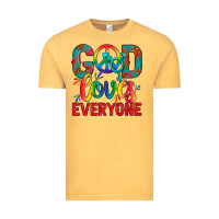 Vintage Mustard LGBTQ+ God Loves Everyone Vintage Tee - BundleAndBundleShop