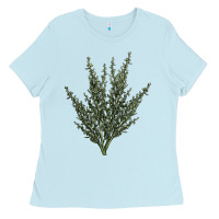 Baby Blue Botanical Sagebrush Illustrations Ladies Tee - LillyAllenDesigns