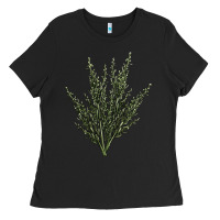 Black Botanical Sagebrush Illustrations Ladies Tee - LillyAllenDesigns