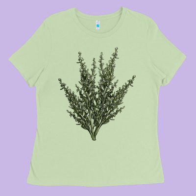 Botanical Sagebrush Illustrations Ladies Tee Designed By Lillyallendesigns