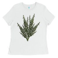 White Botanical Sagebrush Illustrations Ladies Tee - LillyAllenDesigns