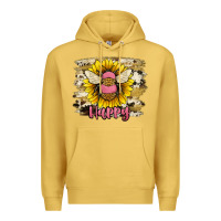 Antique Gold bee happy Premium Hoodie - JahusDesignShop