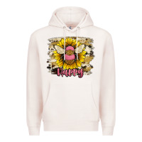 Pale Pink bee happy Premium Hoodie - JahusDesignShop