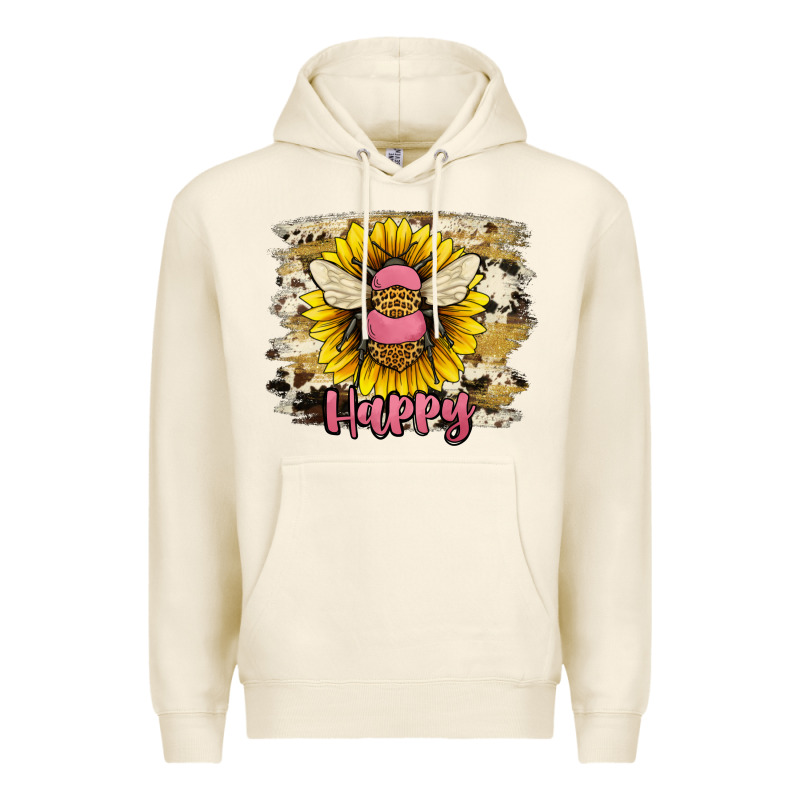 Bee Happy Premium Hoodie by JahusDesignShop | Teevron