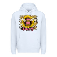 White bee happy Premium Hoodie - JahusDesignShop