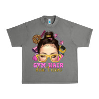 Tornado Messy Bun Gym Hair Don't Care Bbs Urban Heavy Tee - BundleAndBundleShop