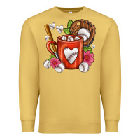 Antique Gold Baseball Coffee cup Premium Sweatshirt - FaDigitalArtStudio