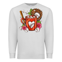 Dove Grey Baseball Coffee cup Premium Sweatshirt - FaDigitalArtStudio