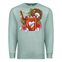 Seafoam Baseball Coffee cup Premium Sweatshirt - FaDigitalArtStudio