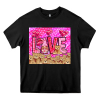 Black love gnome with bear Heavy Core Tee - NancyCooperArtShop