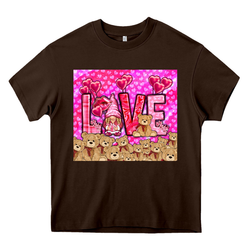 Love Gnome With Bear Heavy Core Tee by NancyCooperArtShop | Teevron