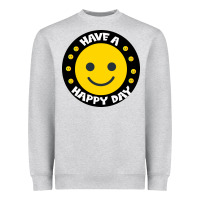 Heather Grey Have A Happy Day Heavyweight Sweatshirt - Bettercallsaul