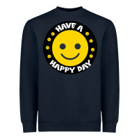 Navy Have A Happy Day Heavyweight Sweatshirt - Bettercallsaul