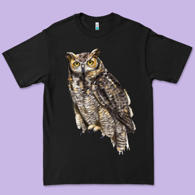 Great Horned Owl Premium Tee Designed By Lillyallendesigns
