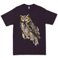 Plum Great Horned Owl Premium Tee - LillyAllenDesigns